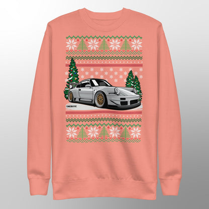 Maglione di Natale Brutto - Porsche 911 964 Grigio - Maglione di Natale Brutto - Regalo di Natale per gli Appassionati di Auto, Regalo di Natale Divertente, Regalo 911, Regalo Porsche