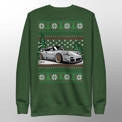 Maglione di Natale Brutto - Porsche 911 964 Grigio - Maglione di Natale Brutto - Regalo di Natale per gli Appassionati di Auto, Regalo di Natale Divertente, Regalo 911, Regalo Porsche