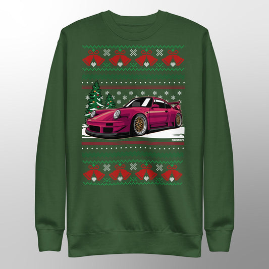 Maglione di Natale Brutto - Porsche 911 964 Rosso - Maglione di Natale Brutto - Regalo di Natale per Appassionati di Auto, Regalo di Natale Divertente, Regalo Porsche, Regalo 911