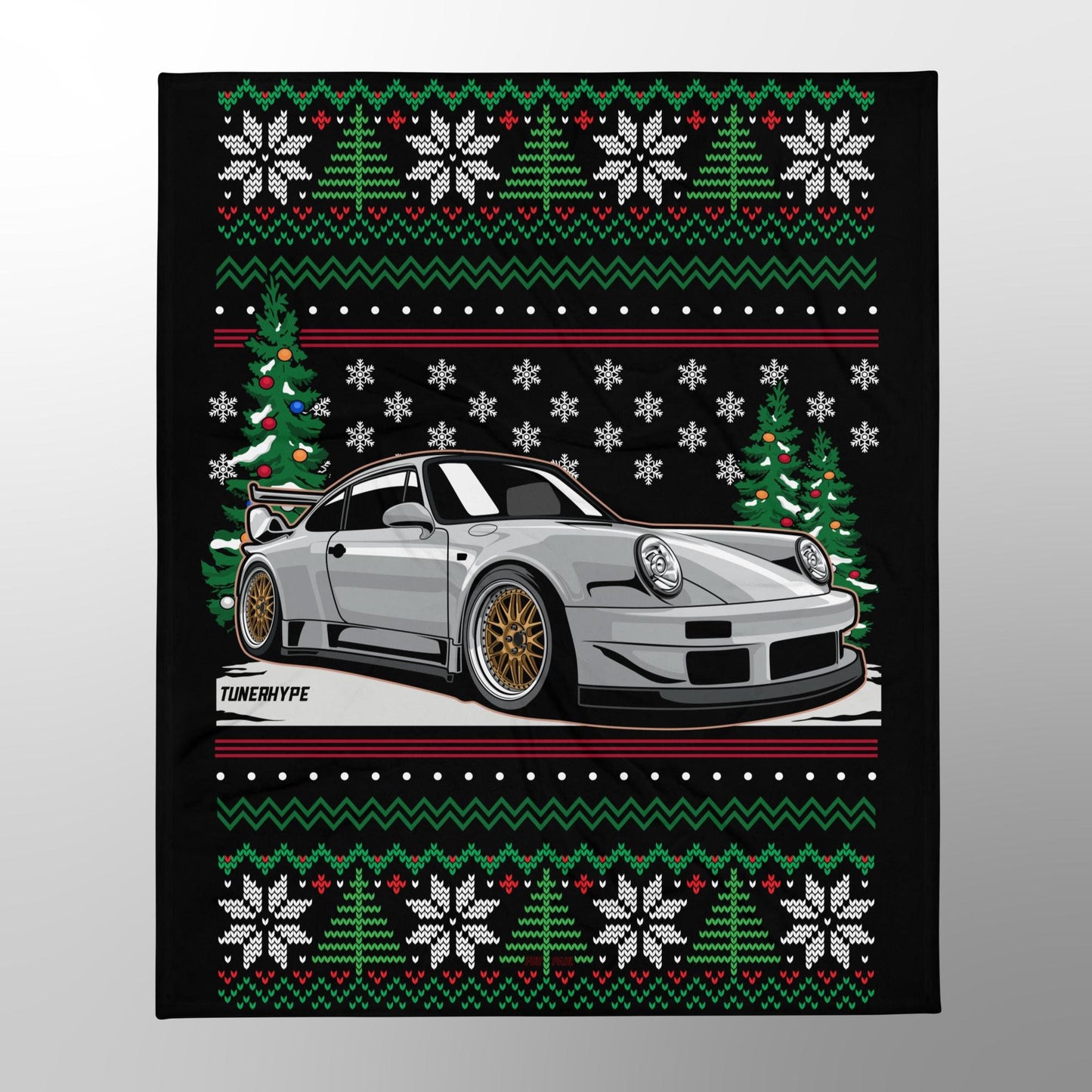 Coperta Natalizia Brutta - Porsche 911 964 Grigio - Maglione Natalizio Brutto, Regalo per gli Appassionati di Auto, Regalo di Natale Divertente, Maglione Natalizio Brutto