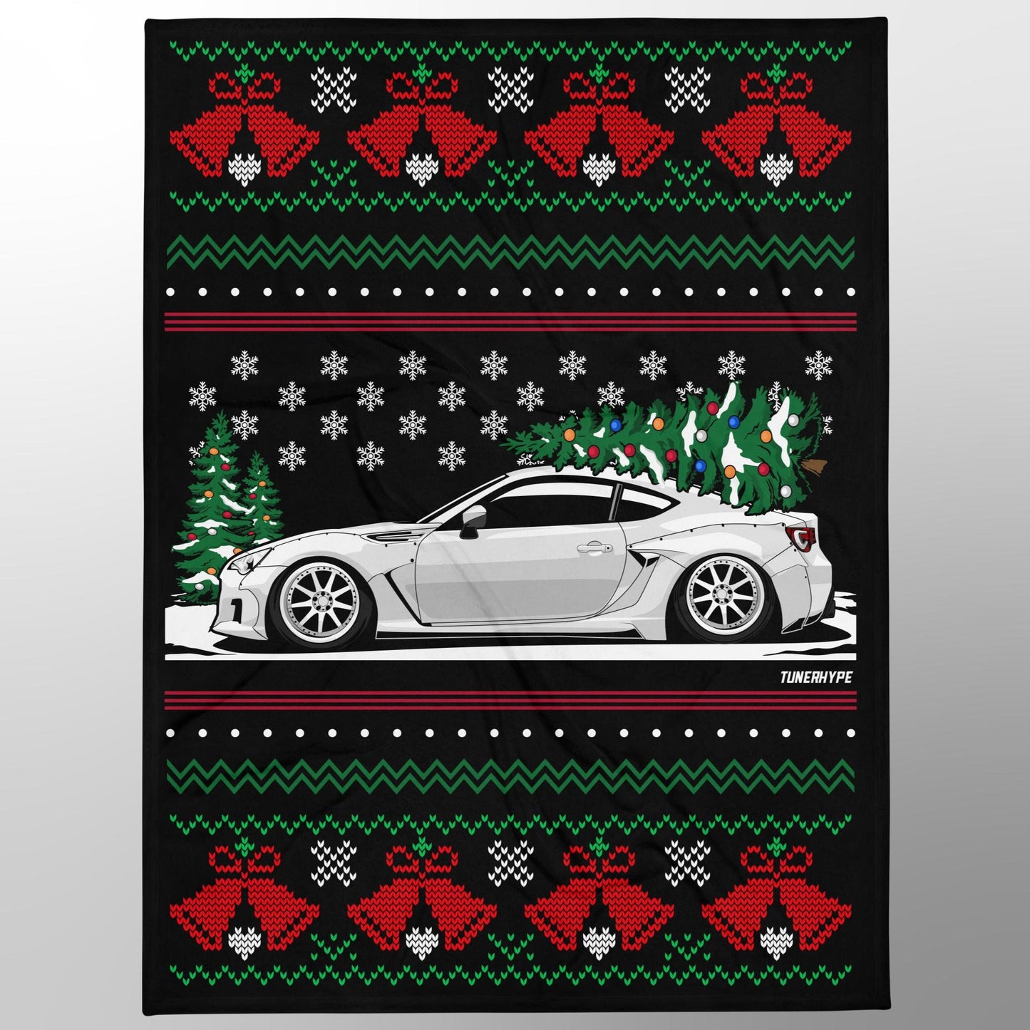 Coperta Natalizia Brutta - Subaru BRZ / Toyota 86-FRS - Maglione Natalizio Brutto, Regalo per gli Appassionati di Auto, Regalo di Natale Divertente, Natale Brutto