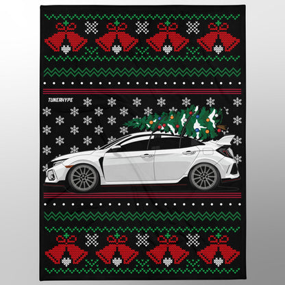 Coperta Natalizia Brutta - Honda Civic Type R FK8 - Maglione Natalizio Brutto, Regalo di Natale per Appassionati di Auto, Regalo di Natale Divertente, Maglione Natalizio Brutto