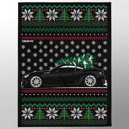 Coperta Natalizia Brutta - Subaru BRZ / Toyota 86-FRS in Nero - Maglione Natalizio Brutto, Regalo Natalizio per Amanti delle Auto, Regalo Natalizio Divertente, Natale Brutto