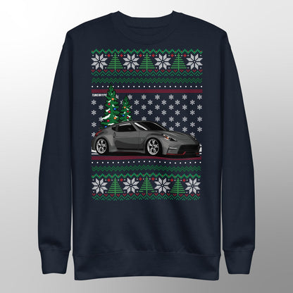 Maglione Natalizio Brutto - Nissan 370z Grigio - Maglione Natalizio Brutto - Regalo di Natale per Appassionati di Auto, Regalo di Natale Divertente, Regalo Nissan - Regalo 350z