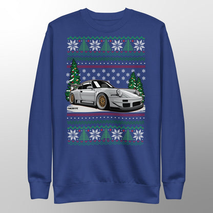 Maglione di Natale Brutto - Porsche 911 964 Grigio - Maglione di Natale Brutto - Regalo di Natale per gli Appassionati di Auto, Regalo di Natale Divertente, Regalo 911, Regalo Porsche