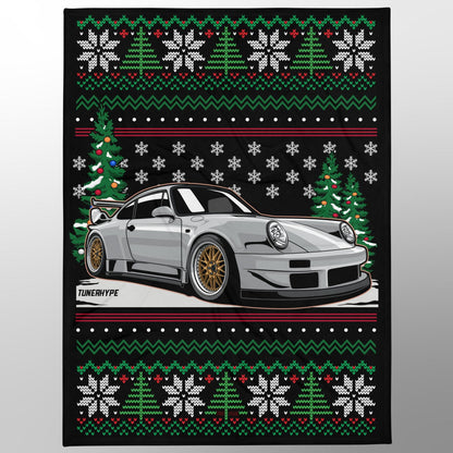 Coperta Natalizia Brutta - Porsche 911 964 Grigio - Maglione Natalizio Brutto, Regalo per gli Appassionati di Auto, Regalo di Natale Divertente, Maglione Natalizio Brutto