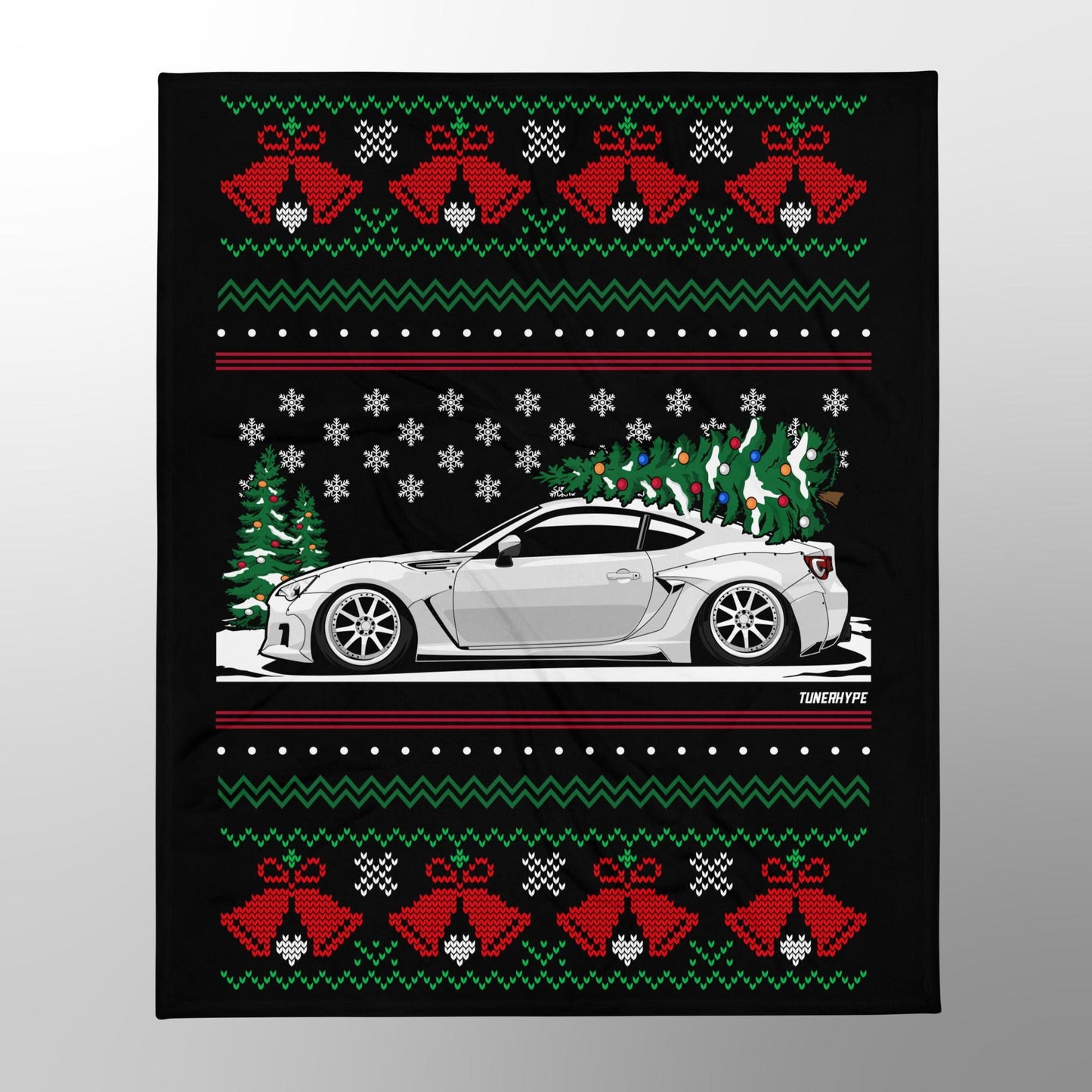 Coperta Natalizia Brutta - Subaru BRZ / Toyota 86-FRS - Maglione Natalizio Brutto, Regalo per gli Appassionati di Auto, Regalo di Natale Divertente, Natale Brutto