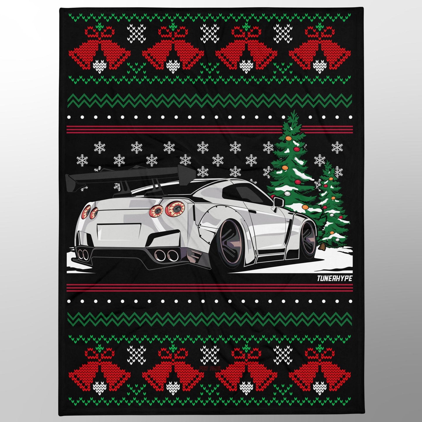 Coperta Natalizia Brutta - Nissan Skyline R35 GTR - Maglione Natalizio Brutto, Regalo di Natale per Appassionati di Auto, Regalo di Natale Divertente, Maglione Natalizio Brutto