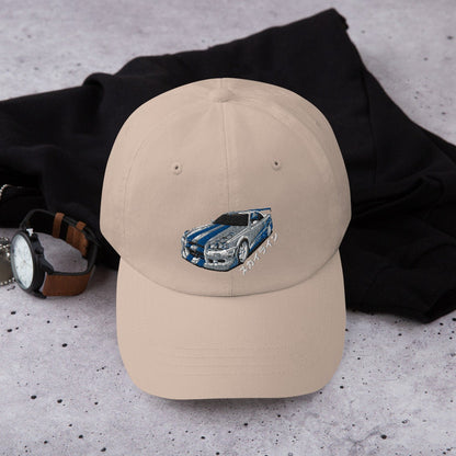 Cappello con Ricamo Nissan Skyline R34 "Fast & Furious"