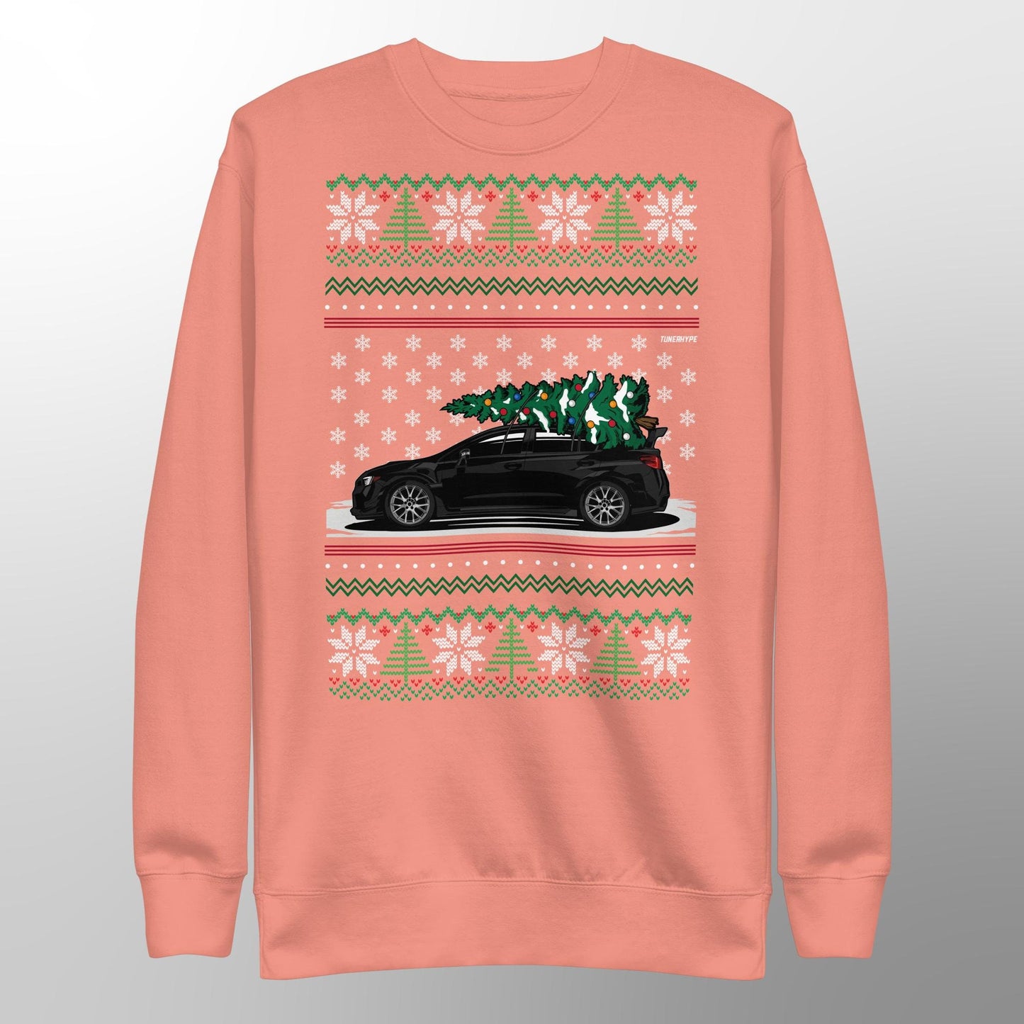 Ugly Christmas Sweater - Subaru WRX STI in Black - Ugly Xmas Sweater - Car Guy Holiday Gift, Funny Christmas Gift, JDM gift, funny car gift