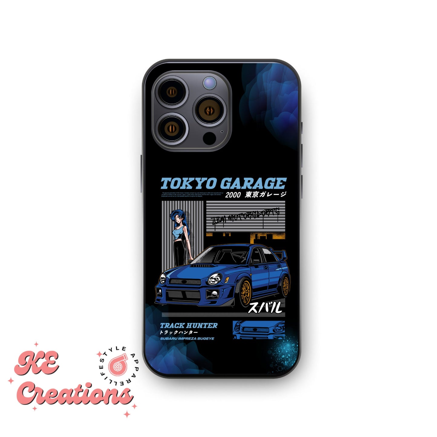 Custodia JDM Tokyo Garage personalizzata per iPhone 13, 14, 15 | Pro, Pro Max, Plus, Mini