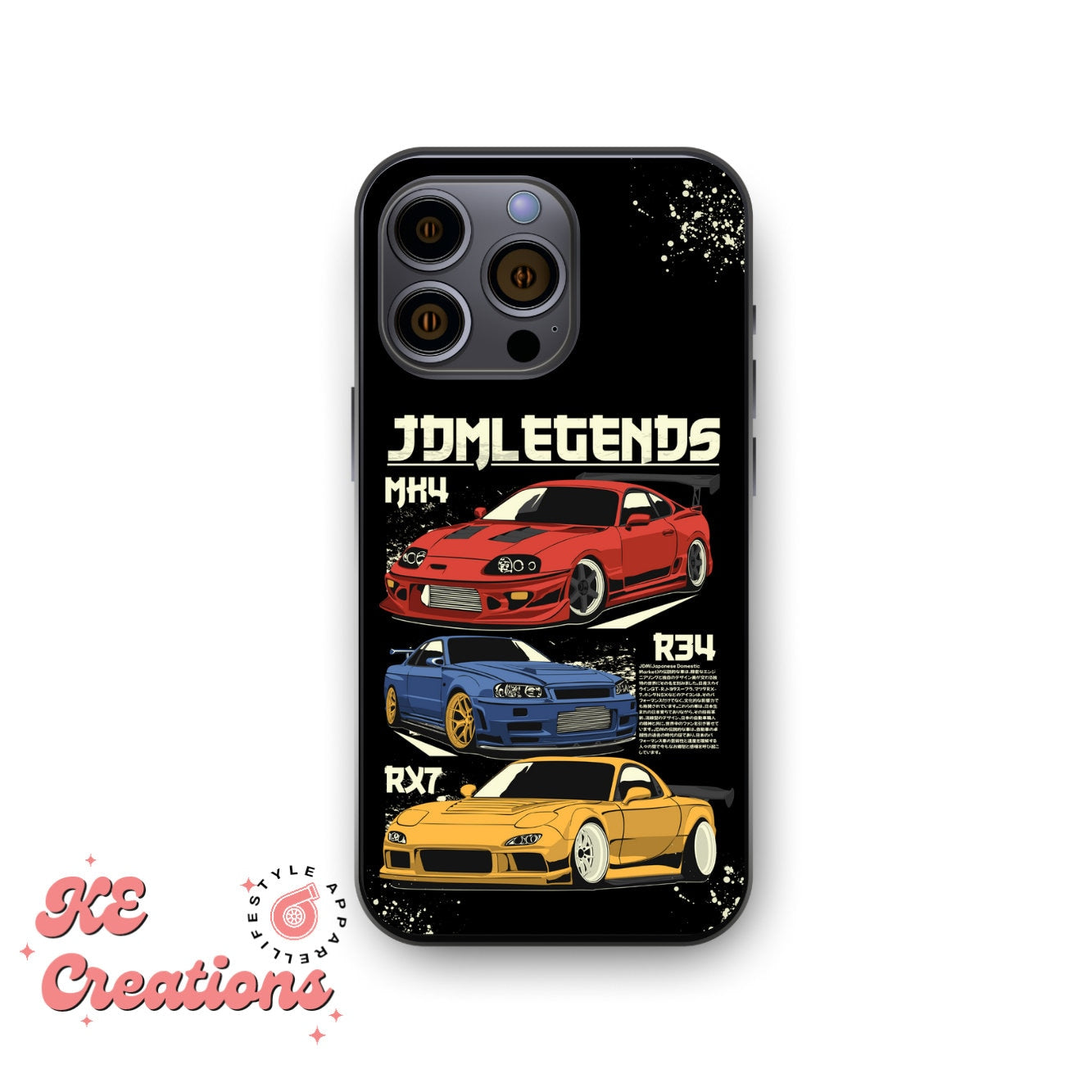 Custodia personalizzata per iPhone 13 14 15 JDM Eclipse | Pro, Pro Max, Plus, Mini