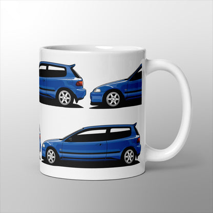 Coperta Honda Civic EG Hatchback - Blu Captiva - Tazza da caffè e tè