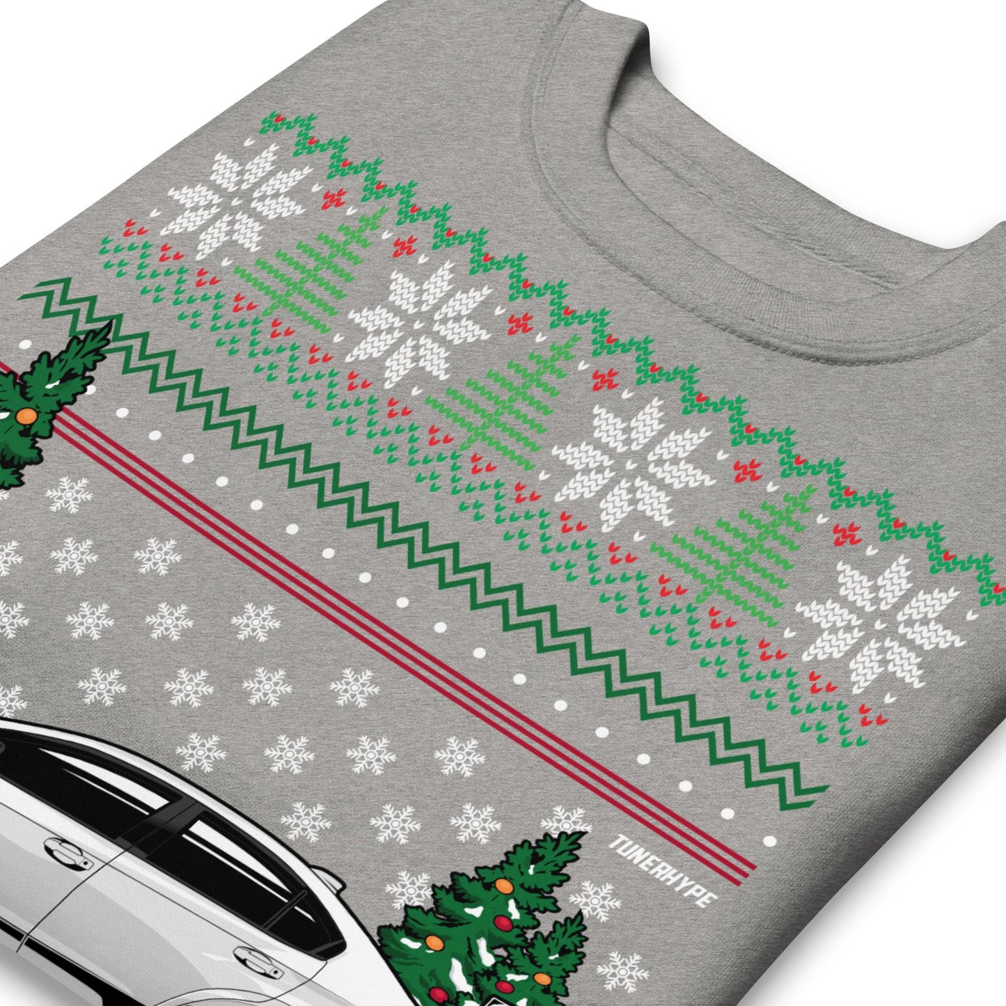 Maglione di Natale Brutto - Subaru WRX in Bianco - Maglione di Natale Brutto - Regalo di Natale per Appassionati di Auto, Regalo di Natale Divertente