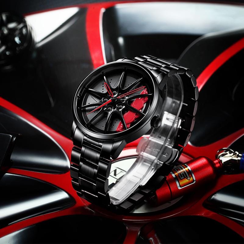 Orologio Static Audi Vorsprung A4 RS in Lega, Accessori per Appassionati di Auto