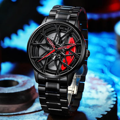 Orologio con Ruota in Lega Statica Rossa BMW M Power, Accessori per Appassionati di Auto