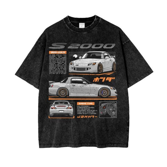 Mugen Honda S2000 Vintage T-Shirt - Oversize and Heavyweight - Car Guy Holiday Gift - JDM Honda - S2000 Hoodie, Type R, Civic Gift, Integra