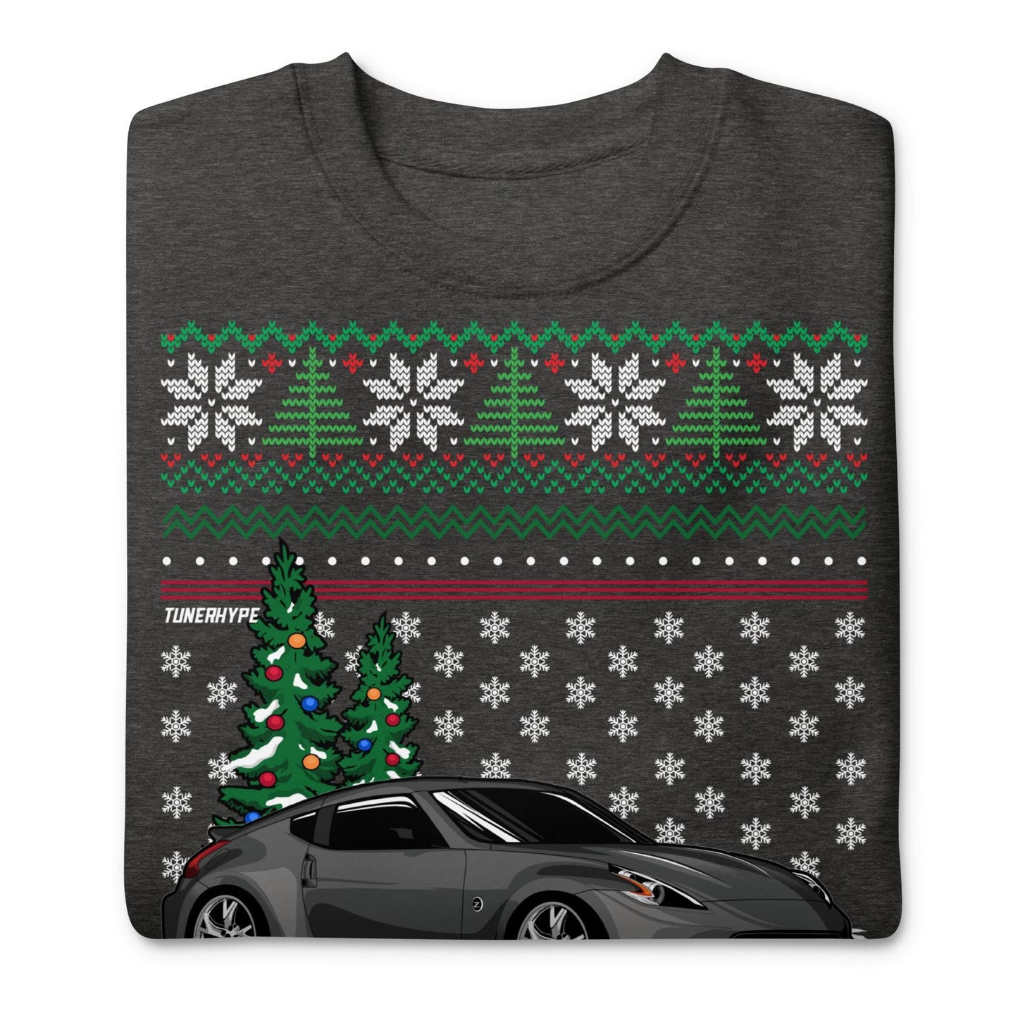 Maglione Natalizio Brutto - Nissan 370z Grigio - Maglione Natalizio Brutto - Regalo di Natale per Appassionati di Auto, Regalo di Natale Divertente, Regalo Nissan - Regalo 350z