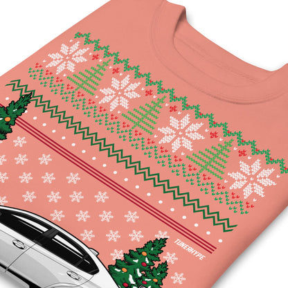 Maglione di Natale Brutto - Subaru WRX in Bianco - Maglione di Natale Brutto - Regalo di Natale per Appassionati di Auto, Regalo di Natale Divertente