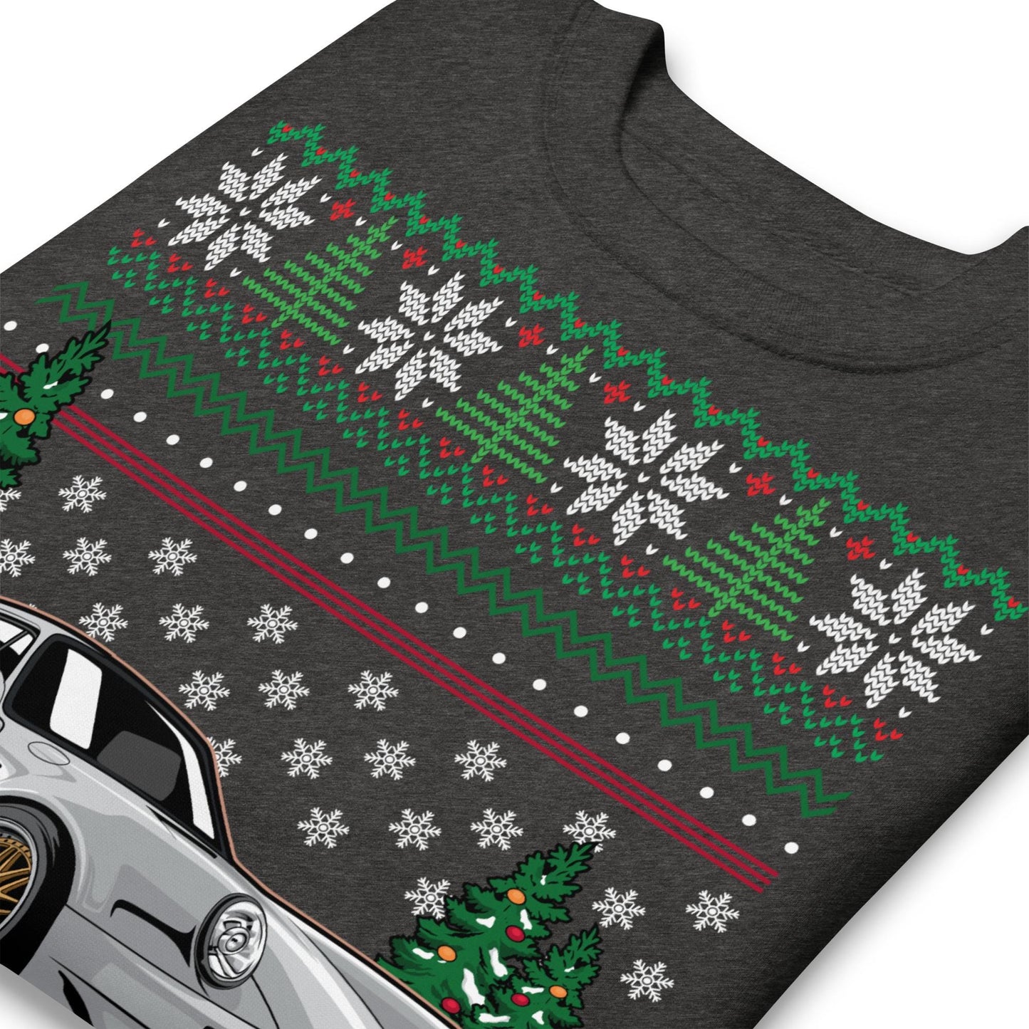 Maglione di Natale Brutto - Porsche 911 964 Grigio - Maglione di Natale Brutto - Regalo di Natale per gli Appassionati di Auto, Regalo di Natale Divertente, Regalo 911, Regalo Porsche