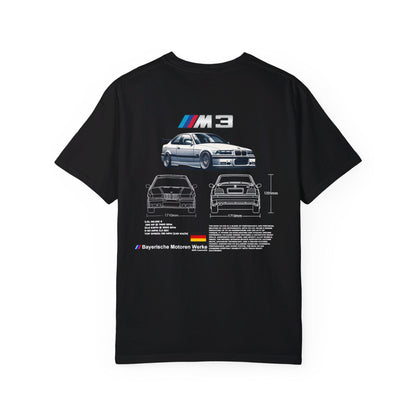 BMW M3 E36 Spec Tee - Boosted Gear Co, Euro Car Shirt, Cool Unisex Tee, Casual Motorsport Top, Unique Graphic Car Apparel