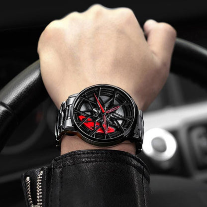 Orologio con Ruota in Lega Statica Rossa BMW M Power, Accessori per Appassionati di Auto